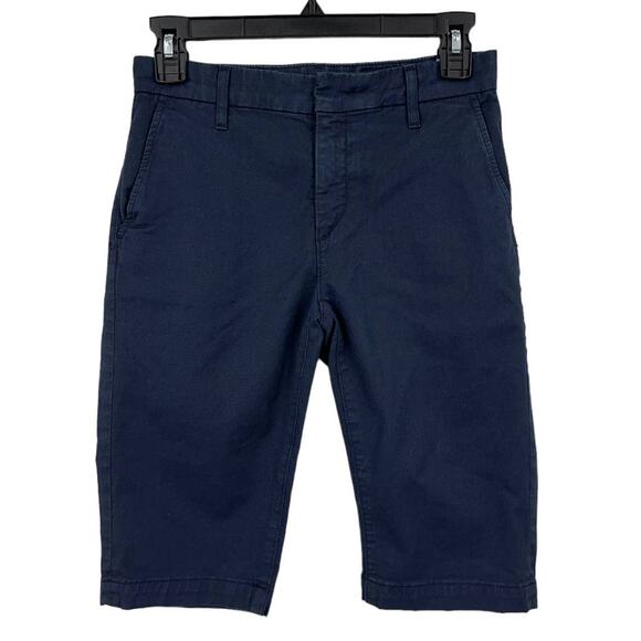 AG Adriano Goldschmied shorts Analise tailored bermuda navy blue size 25 - Picture 1 of 4